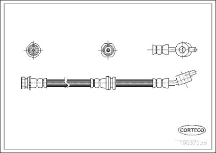 Przewód hamulcowy giętki CORTECO 19032238 462105M400
