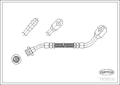 Przewód hamulcowy giętki CORTECO 19030530 462110F010