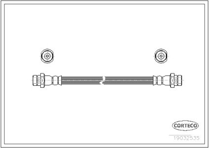 Przewód hamulcowy giętki CORTECO 19032535 9008094065