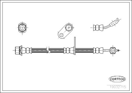 Przewód hamulcowy giętki CORTECO 19032715 9094702782