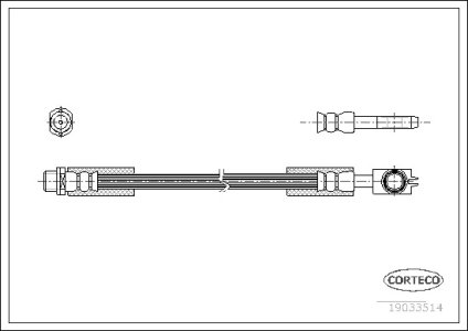 Przewód hamulcowy giętki CORTECO 19033514 4Z7611775A