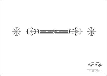 Przewód hamulcowy giętki CORTECO 19035043 