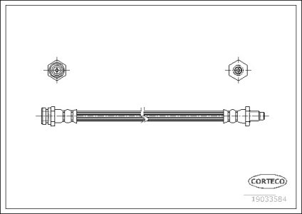 Przewód hamulcowy giętki CORTECO 19033584 MR493450