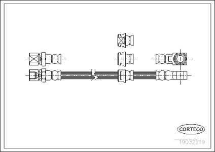 Przewód hamulcowy giętki CORTECO 19032219 562037