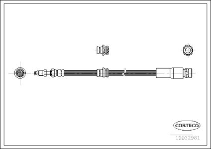 Przewód hamulcowy giętki CORTECO 19032981 1211729