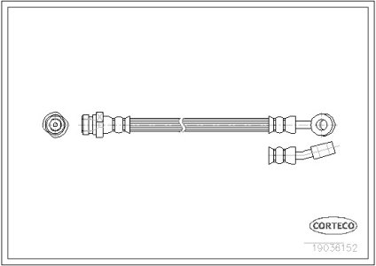 Przewód hamulcowy giętki CORTECO 19036152 587371H300