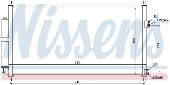 Chłodnica klimatyzacji z osuszaczem NISSENS 94893 921009H210