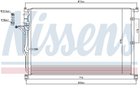 Chłodnica klimatyzacji NISSENS 94724 4E0260403K