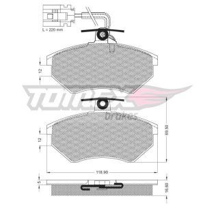 Klocki hamulcowe TOMEX 1203 20168160
