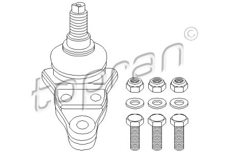 Sworzeń wahacza TOPRAN 103 346 281407187B