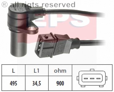 Czujnik obrotów wału korbowego FACET 1.953.160 6238395