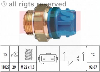 Włącznik wentylatora chłodnicy FACET 1.850.201 126431