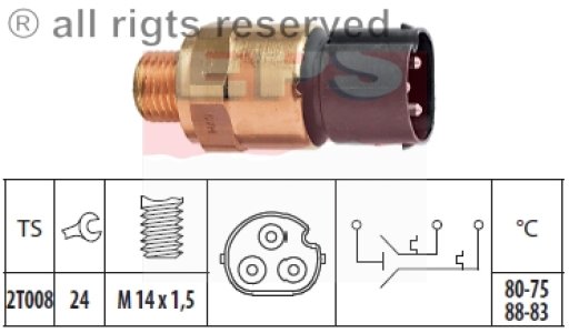 Włącznik wentylatora chłodnicy FACET 1.850.679 61318361787