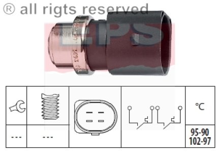 Włącznik wentylatora chłodnicy FACET 1.850.693 8Z0959481