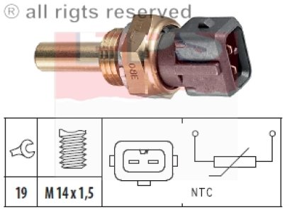 Czujnik temperatury wody FACET 1.830.176 12621747281