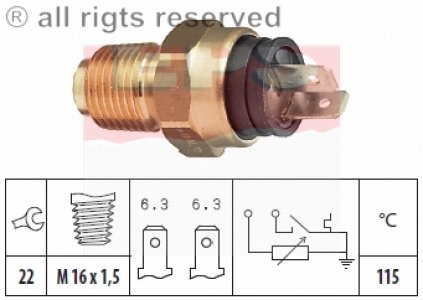 Czujnik temperatury wody FACET 1.830.500 4824207