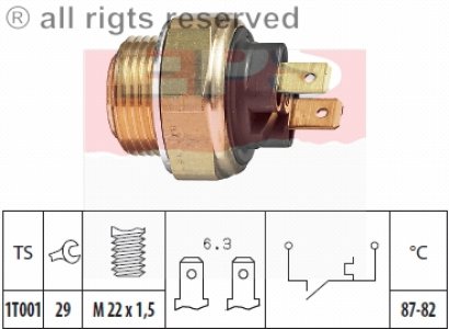 Włącznik wentylatora chłodnicy FACET 1.850.017 115095070
