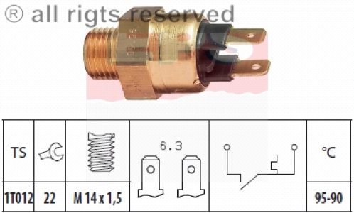 Włącznik wentylatora chłodnicy FACET 1.850.064 1341010