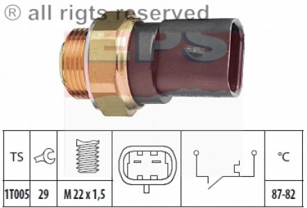 Włącznik wentylatora chłodnicy FACET 1.850.102 1341028