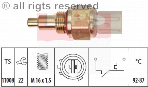 Włącznik wentylatora chłodnicy FACET 1.850.050 37773PH1621