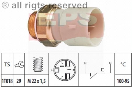 Włącznik wentylatora chłodnicy FACET 1.850.147 1341023