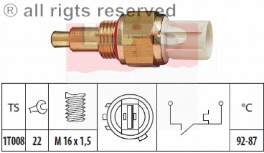 Włącznik wentylatora chłodnicy FACET 1.850.138 37773PT0004