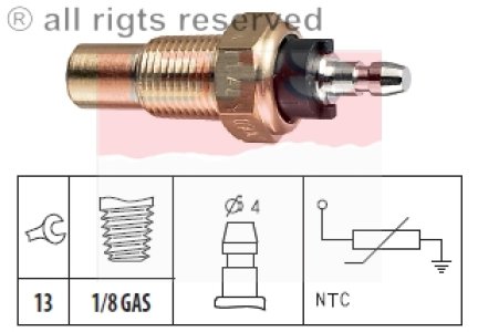 Czujnik temperatury wody FACET 1.830.052 8342087702000