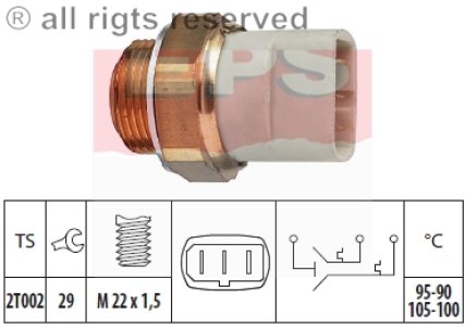 Włącznik wentylatora chłodnicy FACET 1.850.697 15403045