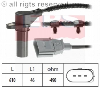 Czujnik obrotów wału korbowego FACET 1.953.259 45957147