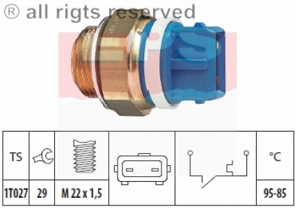 Włącznik wentylatora chłodnicy FACET 1.850.122 126423
