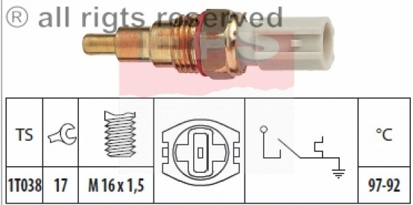 Włącznik wentylatora chłodnicy FACET 1.850.189 N35018840