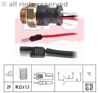 Włącznik wentylatora chłodnicy FACET 1.850.601 126410