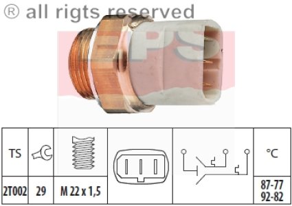 Włącznik wentylatora chłodnicy FACET 1.850.626 251959481G