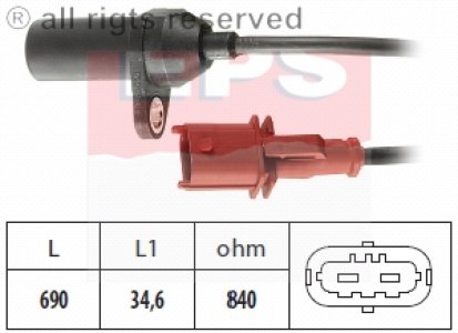 Czujnik obrotów wału korbowego FACET 1.953.356 46779352
