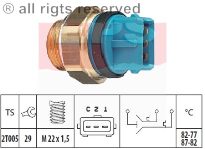 Włącznik wentylatora chłodnicy FACET 1.850.630 126427