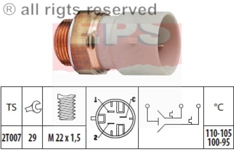 Włącznik wentylatora chłodnicy FACET 1.850.689 1341025