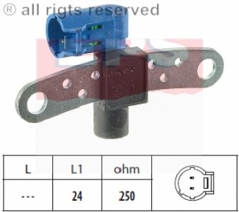 Czujnik obrotów wału korbowego FACET 1.953.540 7700101969