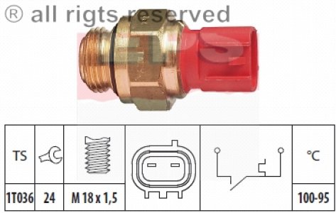 Włącznik wentylatora chłodnicy FACET 1.850.186 1768050F10000