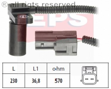 Czujnik obrotów wału korbowego FACET 1.953.233 001927321A