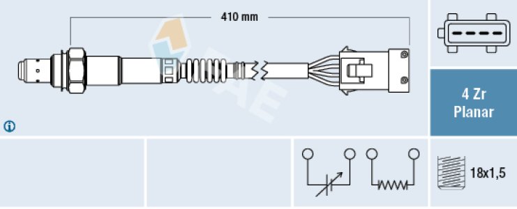 Sonda lambda FAE 77282 1628HR