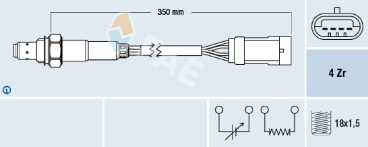 Sonda lambda FAE 77152 855360