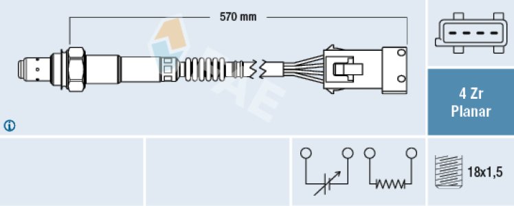 Sonda lambda FAE 77240 1628AA