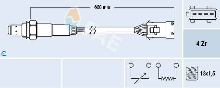 Sonda lambda FAE 77281 1628KN