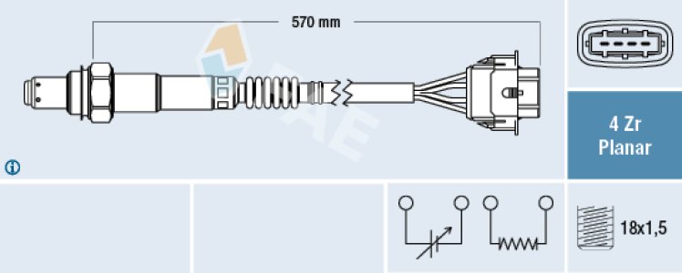 Sonda lambda FAE 77154 1628CX