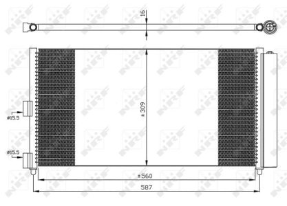 Chłodnica klimatyzacji NRF 35500 46820833 z osuszaczem 