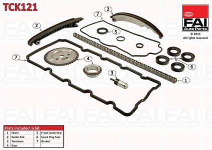 Zestaw łańcucha rozrządu FAI AutoParts TCK121 11311485400