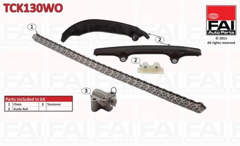 Zestaw łańcucha rozrządu FAI AutoParts TCK130WO BK2Q6268AA
