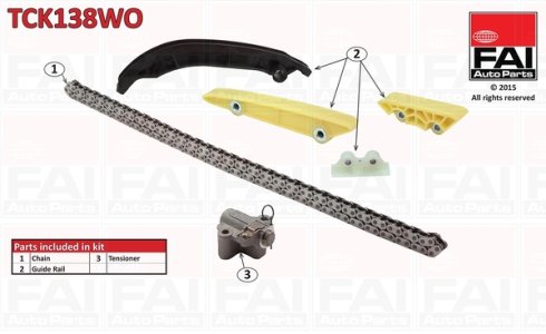Zestaw łańcucha rozrządu FAI AutoParts TCK138WO 1704089