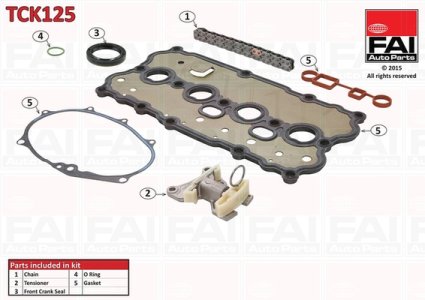 Zestaw łańcucha rozrządu FAI AutoParts TCK125 06D109229B