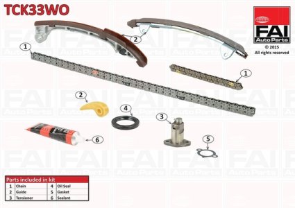 Zestaw łańcucha rozrządu FAI AutoParts TCK33WO 1350628010